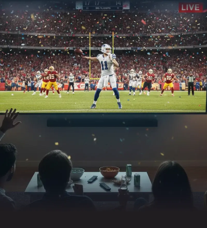 Live Streaming Football Graphic